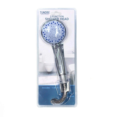 3 Function Chrome Shower Head and Hose set