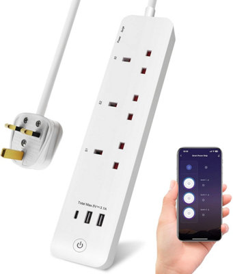 3 Gang Smart Extension lead