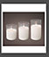 3 Glass LED Candles With Timer Warm White Candle Lights Realistic 7.5cm Wide
