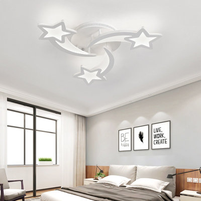 3 Head Childlike Shooting Stars LED Energy Efficient Flush Mount ...