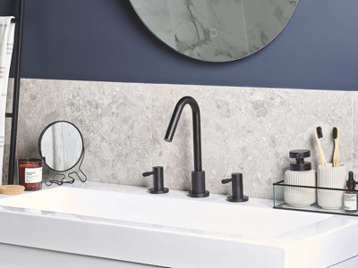 3 Hole Bathroom Basin Tap Black KALAMBO