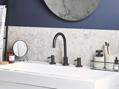 3 Hole Bathroom Basin Tap Black SIPI
