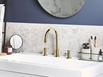 3 Hole Bathroom Basin Tap Gold SIPI