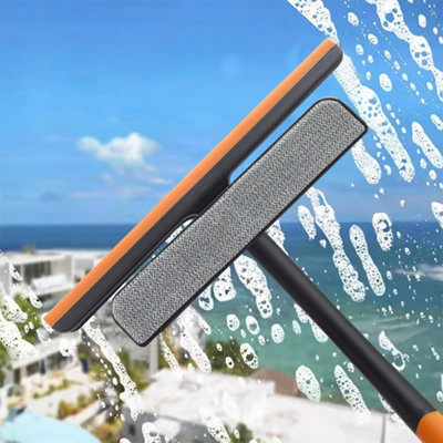 Saerryor 3M Window Squeegee Cleaning Kit, Glass Cleaner Tool With Silicone Blade, Microfibre Scrubber & Cloth Cleaning Equipment For Mirrors, Shower Glass, Car