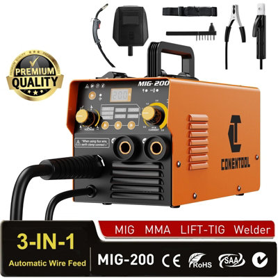 Vevor Mig Welder Welding Machine 3 In 1 Gas Gasless Mig Lift Tig Mma With Gun