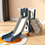 3 in 1 Blue Slide Set Play Set with Storage Space&Basket Hoop W 1900 x D 1650 x H 1060 mm