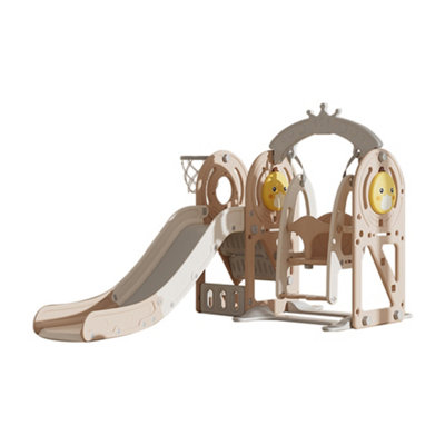 3 In 1 Duck Swing and Slide Set for Kids Toddler Swing