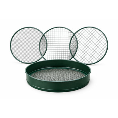 3-in-1 Garden Soil Sieve Riddle for DIY Heavy Duty Steel Compost and ...
