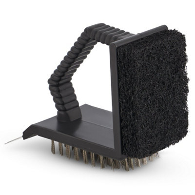 3-in-1 Grill Brush - Black - 13cm - 3
