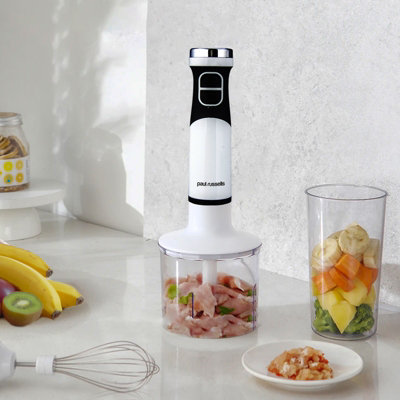 3 in 1 Hand Blender Stainless Steel with 600W Power, 2-Speed Control ...