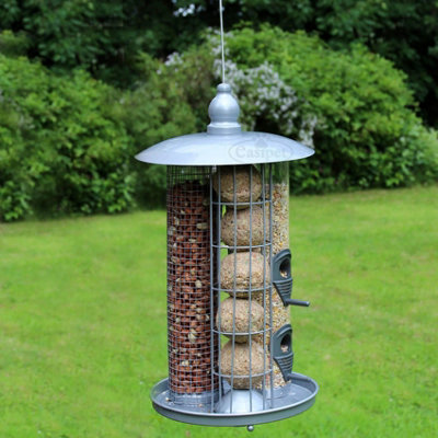 3 in 1 Hanging Wild Bird Feeder Seed Nut Fat Ball