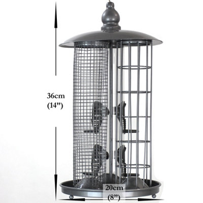 3 in 1 Hanging Wild Bird Feeder Seed Nut Fat Ball - 5