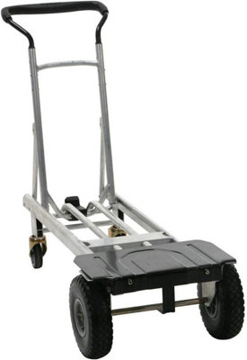 3 in 1 Heavy Duty Aluminium Hand Truck 992lb (450kg) Capacity, Flat-Free Wheels, Foldable & Convertible for Easy Transport