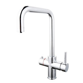 3 in 1 Instant Boiling Hot Water Kitchen Tap Only Angular Cool Touch + Fittings