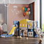 3 in 1 Kids Children Toddler Slide Set Play Set with Storage Place&Basket Hoop W 1900 x D 1650 x H 1060 mm