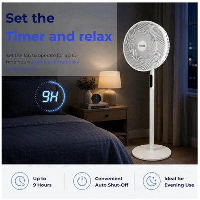3-in-1 Pedestal Fan with Digital Touch Controls, Remote Control & Timer