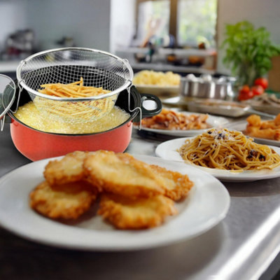 3 in 1 Prima Deep Fryer Cooking Set Home Kitchen Chef Food Red Cooker ...
