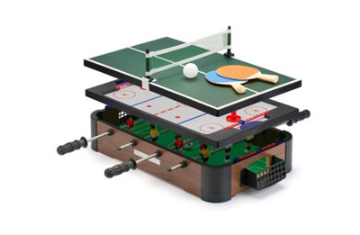 3 in 1 Top Table Football Pool Ping Pong Multi Game Set | DIY at B&Q