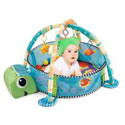 3 in 1 Turtle Activity Baby Infant Gym Play Floor Mat Ball Pit Toys