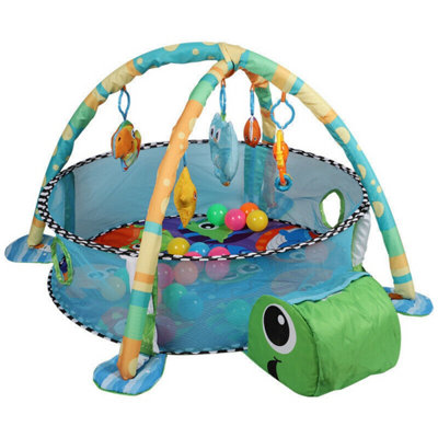 Turtle baby gym and best sale ball pit