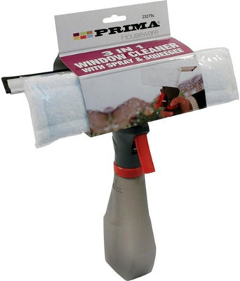 3 In 1 Window Cleaner With Spray And Squeegee Cleaning Wiper Hand Tool