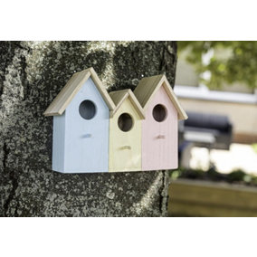 3 In 1 Wooden Wild Garden Bird Houses Nesting Box Predator Proof Small Birds