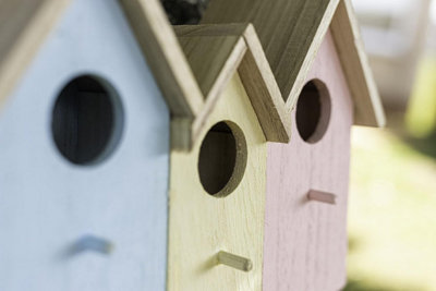 3 In 1 Wooden Wild Garden Bird Houses Nesting Box Predator Proof Small Birds - 3