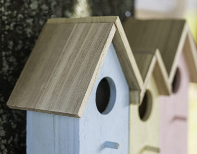 3 In 1 Wooden Wild Garden Bird Houses Nesting Box Predator Proof Small Birds - 5