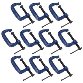 3 Inch (75mm) Cast Iron Screw G Clamp Fastener Holder Support vice Clamping 10pc