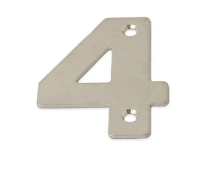 3 inch Brushed Stainless Steel House Number Silver Door Mount Signage ...