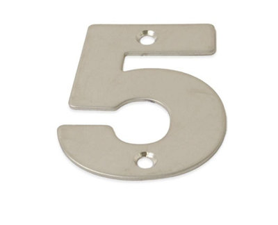 3 inch Brushed Stainless Steel House Number Silver Door Mount Signage ...