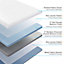 3 Inch Memory Foam Mattress Topper Gel & Bamboo Charcoal Infused Topper for Cooling Sleep and Pressure Relievin double
