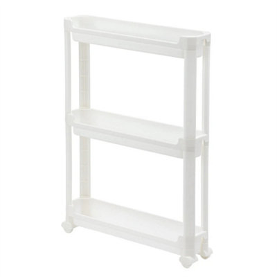 3-Level Multi-Use Plastic Utility Rolling Storage Organizer with Sturdy ...