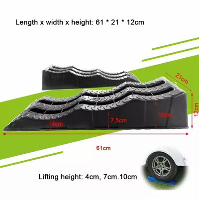 3 Levels Low Profile Car Ramps, Small Portable Car Lift Ramp