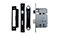 3 Lever Mortice Matt Black Sash Lock Key 2.5" 64mm Bolt Through Reversable Bathroom Handle Locks