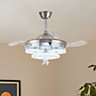 3 Light Changing Acrylic Ceiling Fan for Bedroom Living Room