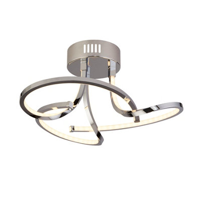 3 LIGHT CHROME LED CEILING LIGHT