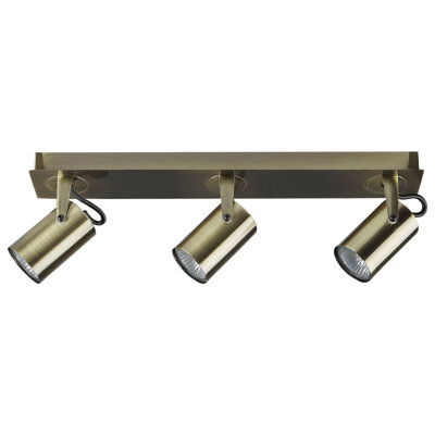 3 Light Spotlight KLIP Adjustable Metal Brass