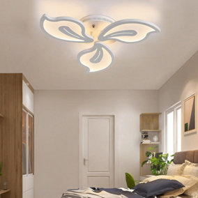 3 Lights Elegant Floral Shape Energy Efficient LED Ceiling Light 34CM Dimmable