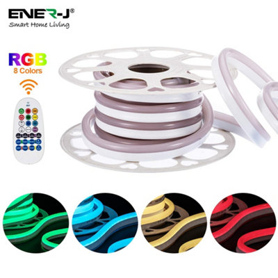 3 Meter Smart WIFI RGB LED Neon Flex Kit with Remote, Plug & Play,  APP Control & Google Assistant Compatible