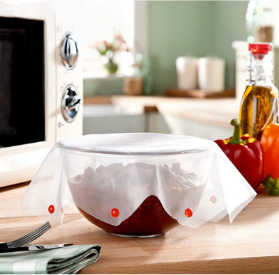 3 Microwave Splatter Screens Guard Food Covers - Stain resistant, washable and reusable - Each Measure 33cm Diameter