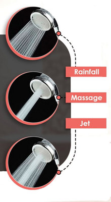 3 Mode High Pressure Shower Head - 7