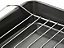 3 Oven Roasting Trays Non Stick Oven Dish Tray With Wire Cooking Rack Bake Pan
