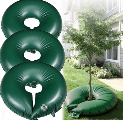 3 Pack 10 Gallon Tree Watering Bags Reusable PVC Slow Release Watering Ring