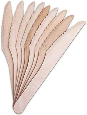 3 Pack:  100 Wooden disposable Cutlery