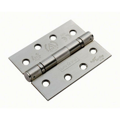 3 PACK 102 x 76mm Ball Bearing Hinge Satin Stainless Steel Interior Door