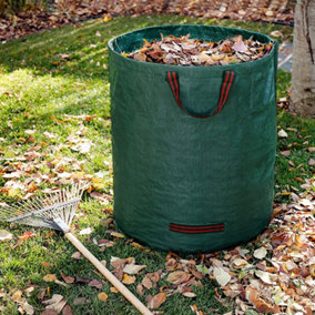 3 Pack 272 L Green PP Woven Thickened Garden Waste Bags with Extra Large Capacity