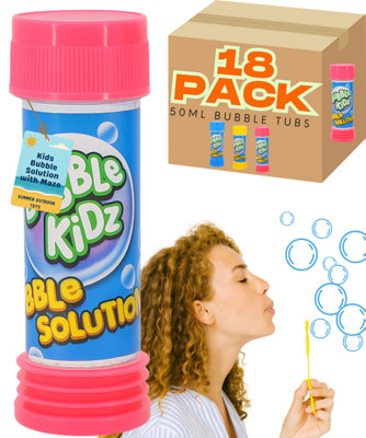 3 Pack Bubble Tub Bottle for Kids - Party Bag Filler - With Maze - 50ml ...