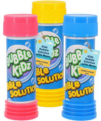 3 Pack Bubble Tub Bottle for Kids - Party Bag Filler - With Maze - 50ml ...