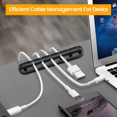 3 Pack Cable Holder Clips Management Cable Wire Organiser Tidy Desk Organiser - 5